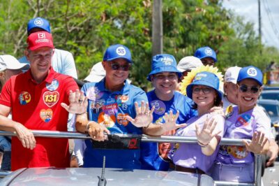 Público acompanha a carreata de Fábio Mitidieri na capital