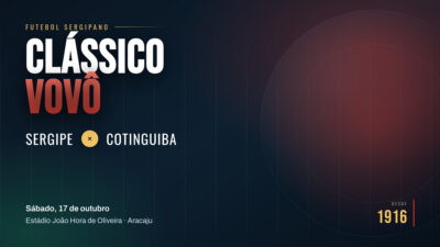Clássico Vovô entre Sergipe e Cotinguiba acontece neste sábado, 17, no Estádio João Hora de Oliveira