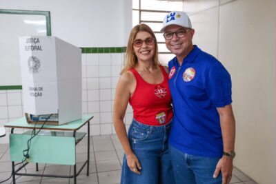 Fábio Mitidieri no Colégio Dinâmico, em Aracaju, no dia 25 de outubro de 2026