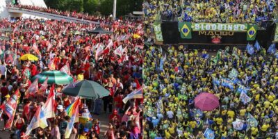Multidões pró-Lula e pró-Flávio Bolsonaro ocupam pontos a 2 km em Brasília
