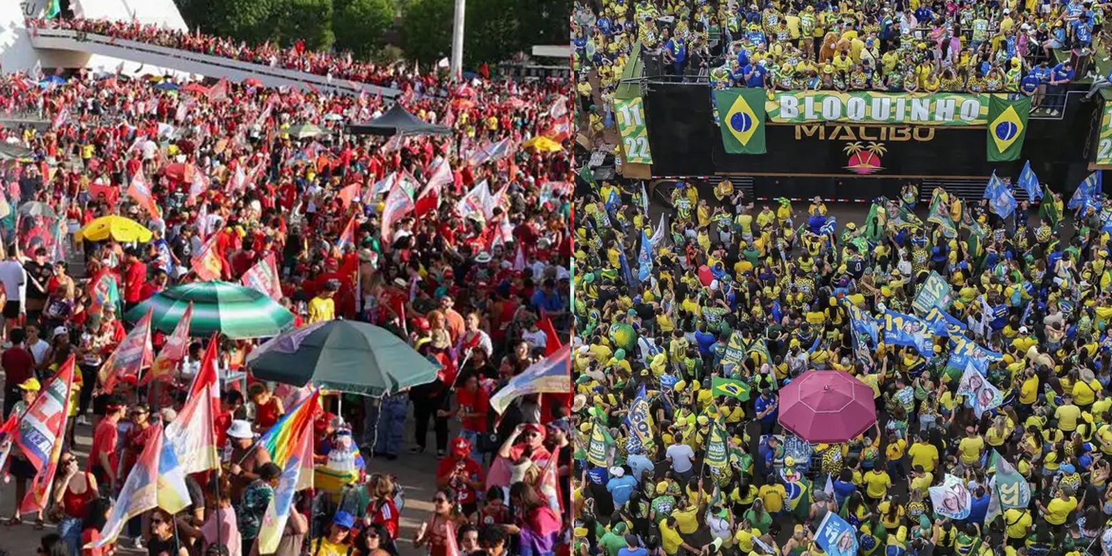 Multidões pró-Lula e pró-Flávio Bolsonaro ocupam pontos a 2 km em Brasília