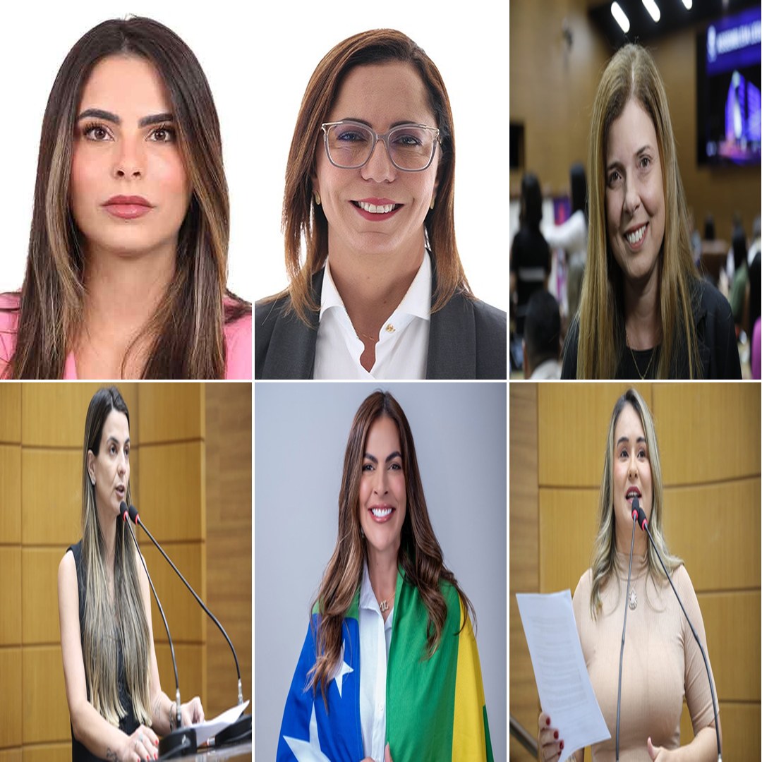 Em cima: Yandra Moura, Delegada Katarina e Maisa Mitidieri. Embaixo: Dra Lidiane Lucena, Ana Luiza e Kitty Lima